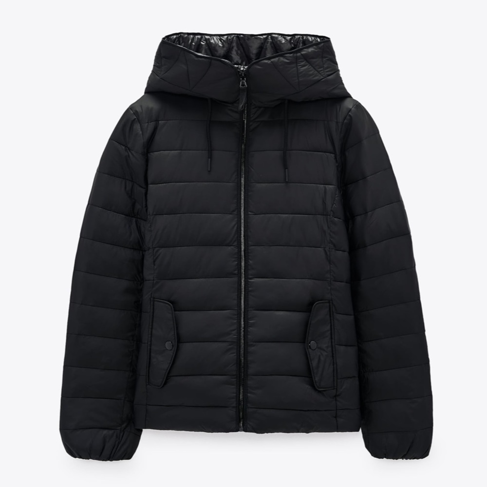 Zara Reversible Padded Jacket - Black - XL